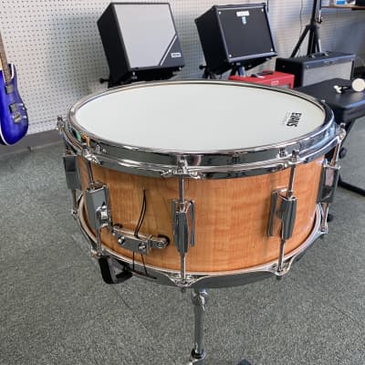Handmade Unbranded Maple Stave Snare Drum 6.5x14 2022 Natural image 1