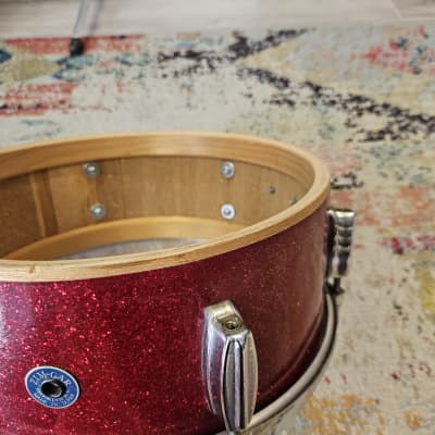 Zim Gar 12x5" Red Sparkle Snare Drum - Japan 1960s image 14