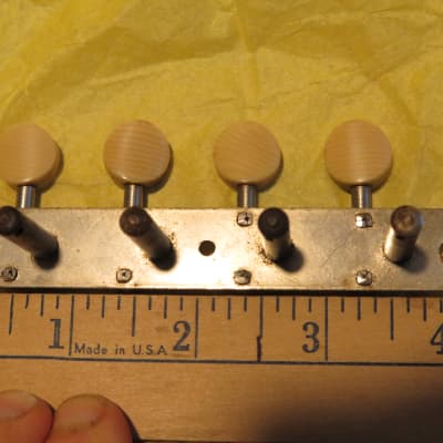 vintage 1800's early 1900's vintage mandolin tuners striped catalin/bone/ivory buttons image 11