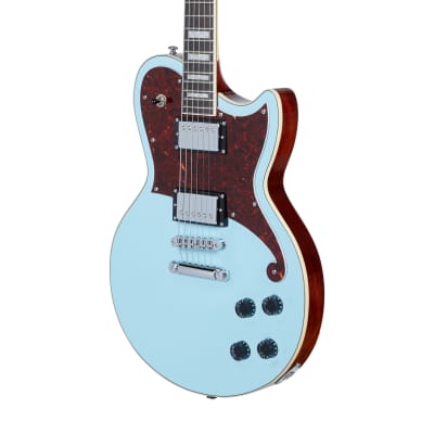 D'Angelico Premier Atlantic Singlecut Electric Guitar Sky Blue w/ Gig Bag image 3