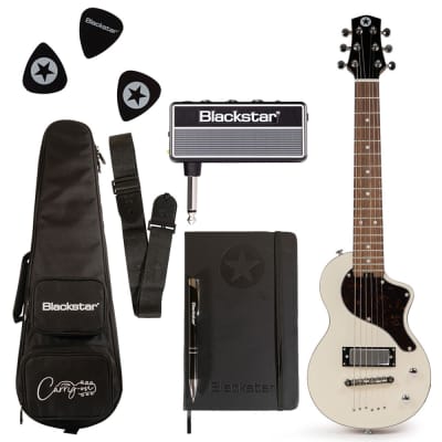 Blackstar Travel Guitar Pack White with AmPlug Fly + Travel Bag + Medium Picks + More image 1