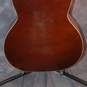 Montgomery Wards Airline Auditorium Size Flat top Acoustic Guitar with original Case 1965 Natural image 8