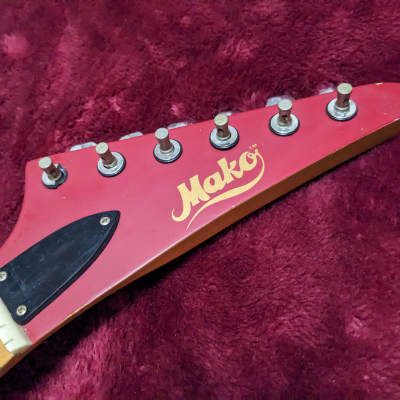 Mako Strat Copy 1980s - Metallic Red - BAD NECK image 7