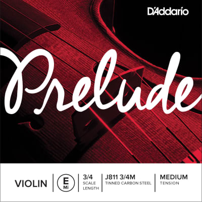 D'Addario J811 3/4M Prelude 3/4 Violin String - E Medium