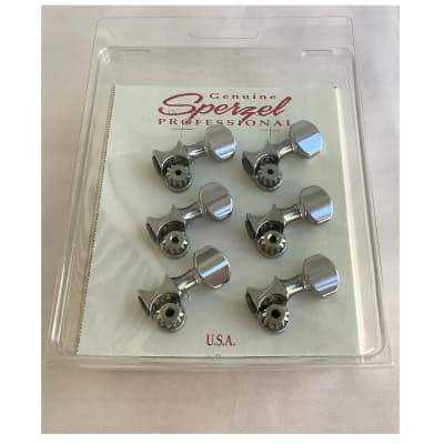 Sperzel 6-in-Line Sound Lock Tuners, Chrome, Open Back, #6 Buttons for sale