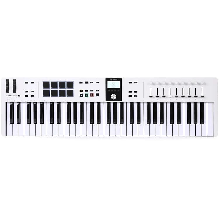 Arturia KEYLAB61-ESS-3-WH 61-Key KeyLab Essential 3 Keyboard Controller, White image 1