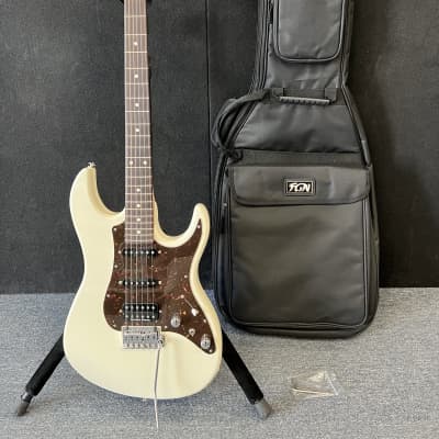 FGN ( Fuji-Gen) Odyssey J- Standard  guitar 2019 Antique White HSS w/ gig bag image 12