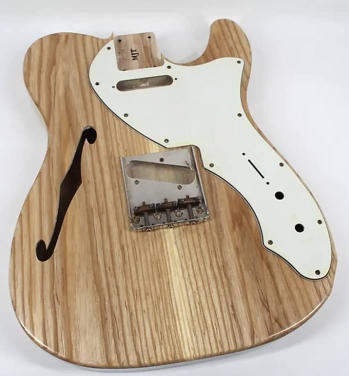 MJT Swamp Ash Thinline Tele Body 2022 Rare Natural Top over