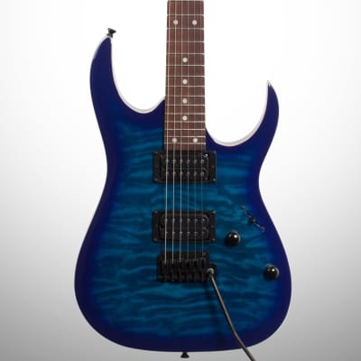 Ibanez GRGA120QA Gio Electric Guitar, Transparent Blue Burst image 1