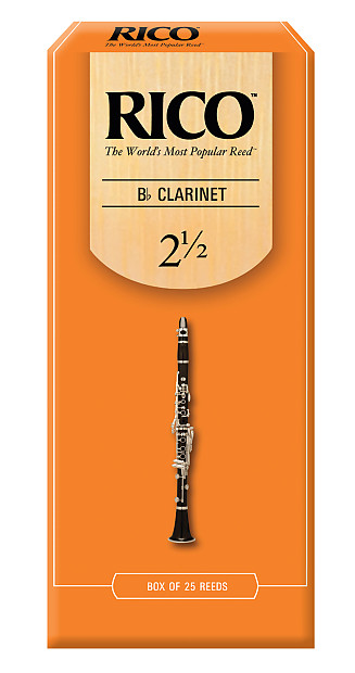 Rico RCA2525 Bb Clarinet Reeds - Strength 2.5 (25-Pack) image 1