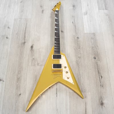 ESP LTD KH-V Kirk Hammett Signature Guitar, Ebony Fretboard, Metallic Gold image 3
