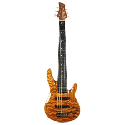 Yamaha John Patitucci Signature TRBJP2CASEAM 6-String Bass w/Case - Amber image 2