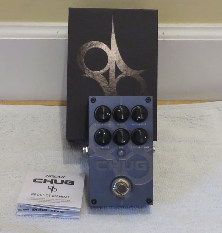 CHUG Pedal by Solar Guitars High Gain Preamp with Gate Reverb