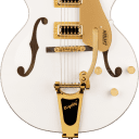 Gretsch 2506217567 G5422TG Electromatic Hollow Body Double-Cut with Bigsby and Gold Hardware, Snowcrest White