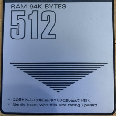Roland M512 M-512E M512-E 64KB RAM Memory Card | Reverb