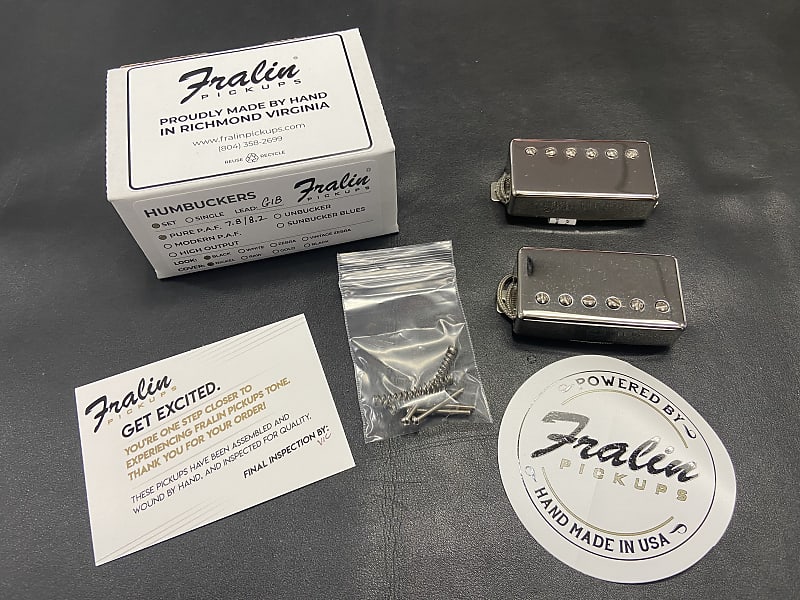 Lindy Fralin Pure P.A.F. Humbucker Pickup Set Nickel Covers 7.8/8.2k New!