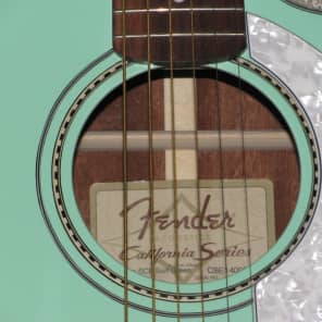 FENDER SONORAN ACOUSTIC ELECTRIC GUITAR – Surf Green   Reverb