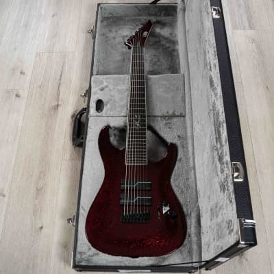 ESP LTD SC-608 Stephen Carpenter Baritone 8-String Guitar, Red Sparkle image 11
