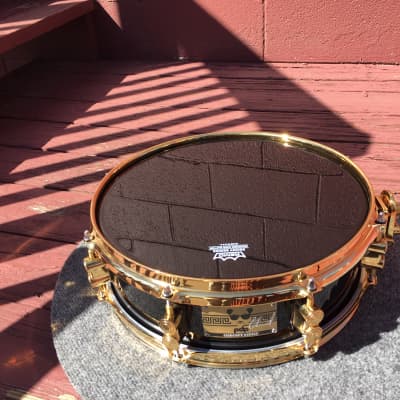 DW/ PDP Eric Hernandez 13'' (Bruno Mars) Signature 4x13" Maple Snare drum in Glossy Black Lqr. image 7