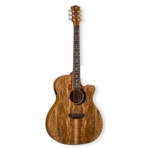 Luna Woodland Spalted Maple Acoustic-Electric Guitar Natural