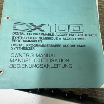 Yamaha DX 100 Manuals 1980s - Printed
