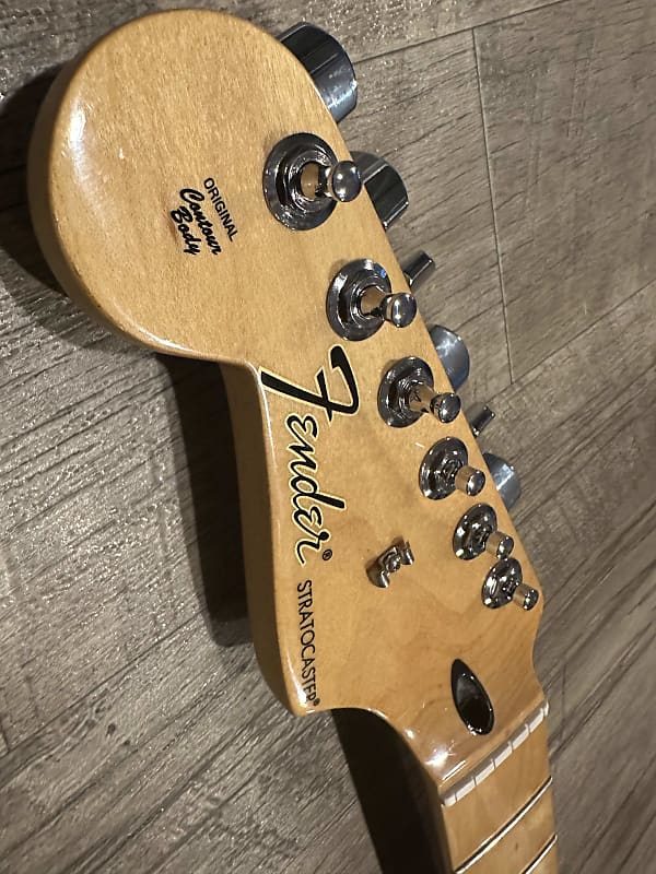 Fender LEFTY MIM Strat neck LOADED with LOCKING Tuners Reverb