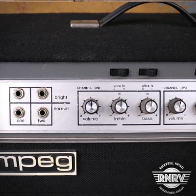 Ampeg B-25-B 2-Channel 55-Watt Bass Head 1969 - 1980 - Black image 3