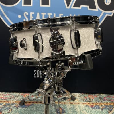 Rogers - 14x5" Dyna-Sonic Snare Drum 2010's - White Marine Pearl image 7