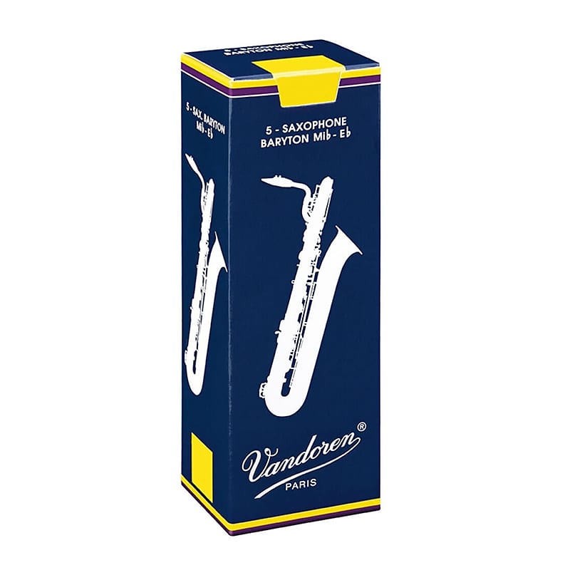 Vandoren SR242 Traditional #2 Baritone Saxophone Reeds (Box of 5) image 1
