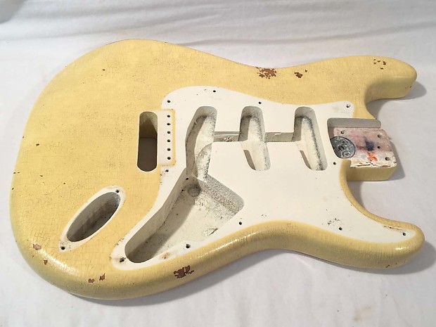 Vintage white shop stratocaster body