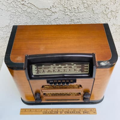 Vintage 1940s Philco Tube Radio Model 41-246, Loktal Tubes, As Is, Restoration Project, image 8