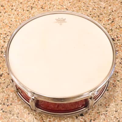 Stewart 5.5x14" Snare Drum Red Sparkle Vintage 1970's MIJ image 8