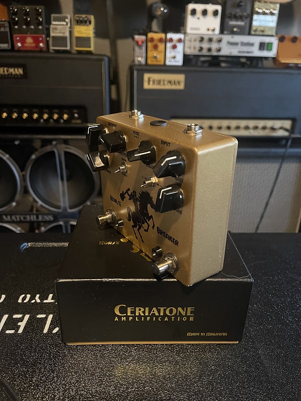 新品 未使用 Ceriatone Horse Breaker Gold Ceriatone Horse Breaker Professional Overdrive Pedal - Gold