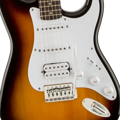 Fender Squier 310005532 25.5 Inches Lindenwood Bullet Fat Stratocaster Right Handed Electric Guitar (Own Sunburst, Brown, 6 Strings) 2021 - Sunburst image 3