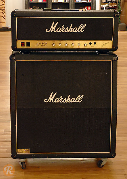 Marshall JCM 800 Lead Series Model 2204 50-Watt Master Volume Mk2 4x12" Guitar Amp Half Stack image 1