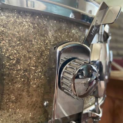 Pearl 5.5x14 Snare Drum Ginger Glitter 1960s image 4