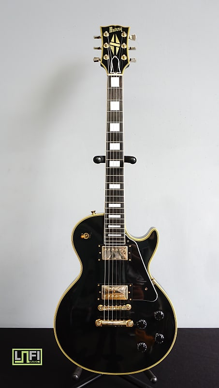 ギター Burny Les Paul Custom Mod Burny Les Paul Custom Black 3PU RLC-75 Randy Rhoads MOD Made