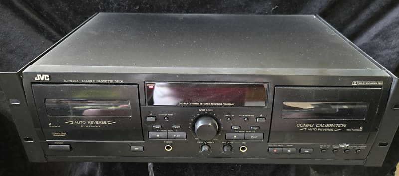 JVC  TD-W354 Double Cassette Deck Black  			