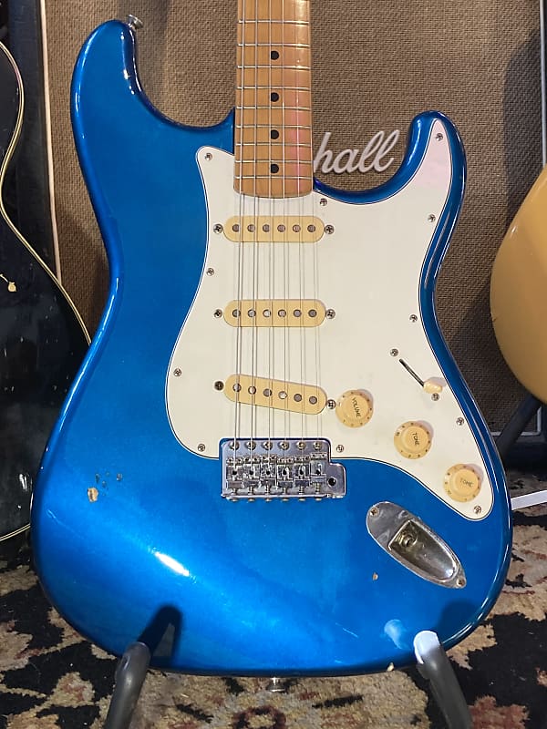 Squier by Fender ST-55 JV Stratocaster MIJ Vintage RARE c. 1983 - Metallic Blue image 1