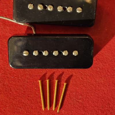 Gibson MHS Dogear P90 Set P-90 Pickups for Les Paul Jr, ES330 | Reverb