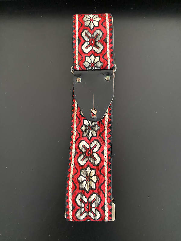 Vintage Kent Guitar Strap Red/White Greenwich Bobby Lee Vintage Kent Guitar Strap Red/White Greenwich Bobby Lee