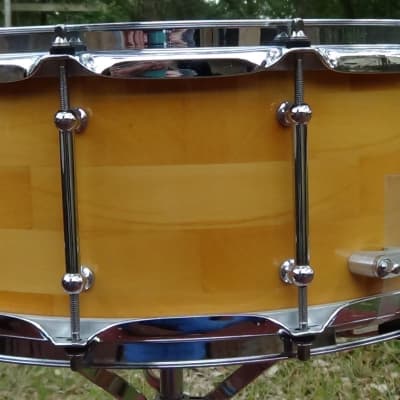 Drum Solo 6.5"x 14" Banara Wood.  Perfect condition! Banara wood / yellow gloss image 5