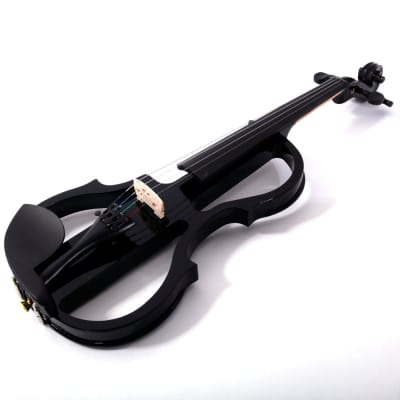 4/4 Electric Silent Violin Case Bow Rosin Headphone Connecting Line V-0 2020s Black image 11