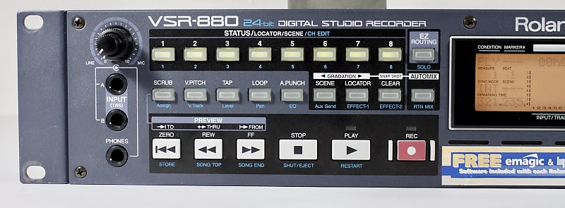 Roland　VSR-880　2U　レコーダー Roland VSR-880 - Short 8 Track Recording - YouTube