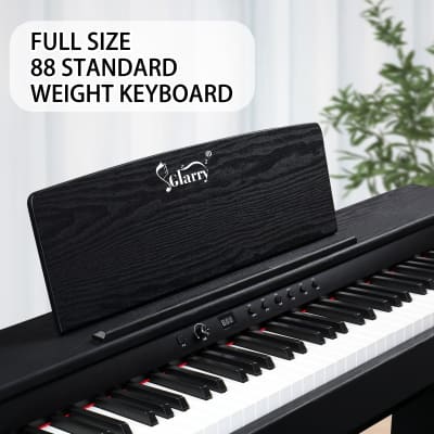Glarry GDP-105 88 Keys Standard Full Weighted Keyboards Digital Piano with Furniture Stand, Power Adapter, Triple Pedals, Headphone，for All Experience Levels 2020s - Black image 2