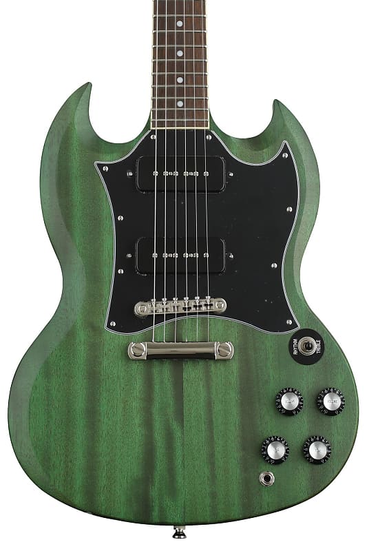 Epiphone SG Classic Worn P-90s Electric Guitar - Worn Inverness Green image 1
