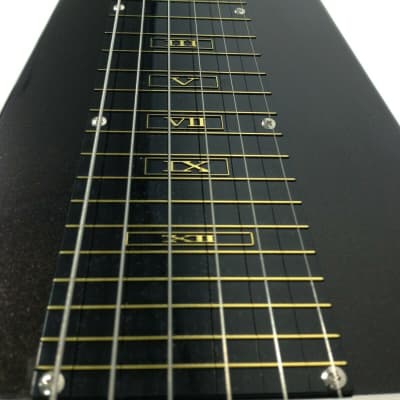 Haze HSLT1930MBK Lap steeL with stand, glass Tone Bar, tuner, extra string and picks image 8