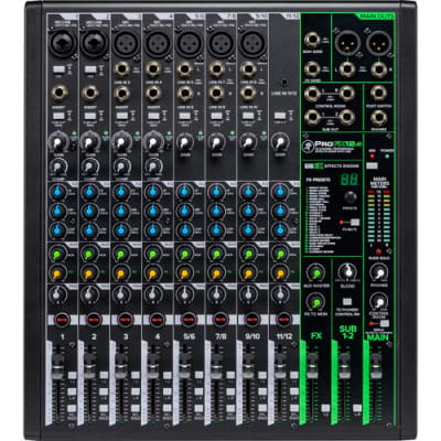 Mackie ProFX12v3 12-Channel Sound Reinforcement Mixer with Built-In FX,  Gator Cases G-MIXERBAG-1515 Mixer Bag & Stereo Cable 10ft Bundle