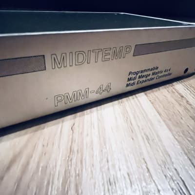 MidiTemp PMM-44 Programmable MIDI Merge MATRIX 4x4 (with MIDI Expander Controller) 1988 - Grey image 6
