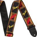 Fender® 2" Monogrammed Strap, Black/Yellow/Red